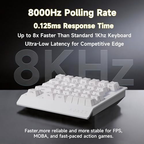 AJAZZ AK029 Wired One-Handed Hall Effect Mechanical Gaming Keypad, 29 Keys | Magnetic Switch, Rapid Trigger, 8KHz Polling, SOCD/DKS, RGB Backlit, Web Driver Customizable, Portable, Black Gray