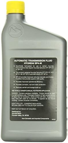 Genuine Hyundai 00232-19057 ATF SP-IV Automatic Transmission Fluid, 1 Quart (946 mL)