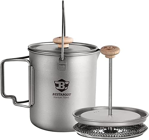 Bestargot Titanium Pot 750ml, Coffee French Press