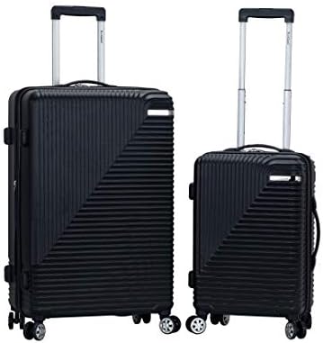 Rockland Star Trail Hardside 2 Piece Expandable Spinner Wheel Luggage Set, (20"/24"/28"), Champagne