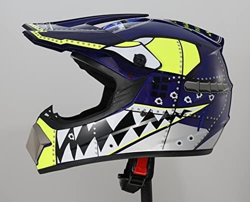 Motocross Offroad Helmet Dirt Bike Street Helmet Motorcycle Helmets ATV BMX MX Helmet with Gloves Goggles Mask for Unisex Youth Kids DOT / FMVSS 218