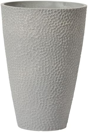 LA JOLIE MUSE Tall White Planter for Indoor Plants,20 Inch Tall Round Planter, Modern Flower Pot Containers,Large Decorative Tree Plant Pot,1 Pack
