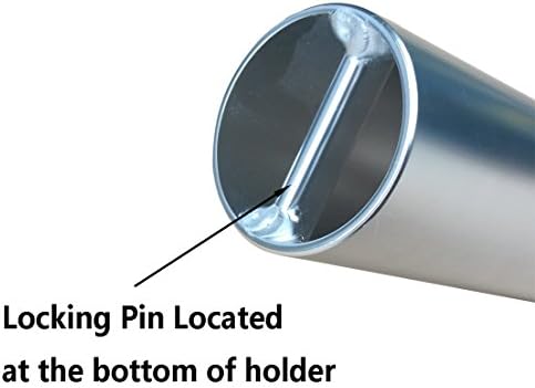 Brocraft Boat T-TOP Rod Holder/Clamp-On Rod Holder - Silver Aluminum - Horizontal Mount - Fits 1" to 2" O.D. Pipe