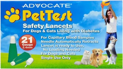 Safety Lancets for Dogs & Cats 21 Gauge, Diabetes Blood Testing