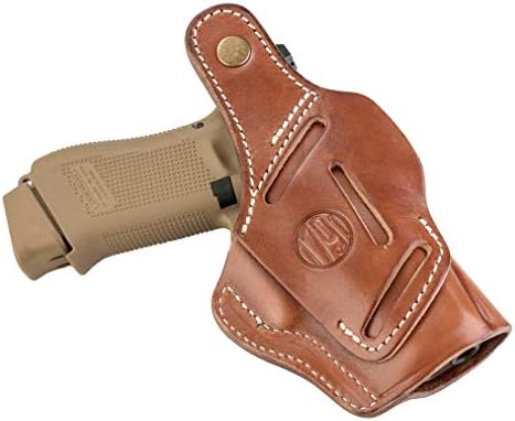 1791 Thumb-Break Gun Holster IWB/OWB, Fits Glock 19, 17, 22, 23, 26, 27 | Right-handed 4-Way leather gun holster also fits Taurus G2, Ruger SR9, Ruger SR9c and S&W M&P 9 M2.0, Glock 32 and 33