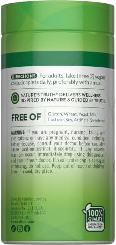 Nature's Truth Calcium Magnesium Zinc | 90 Coated Caplets