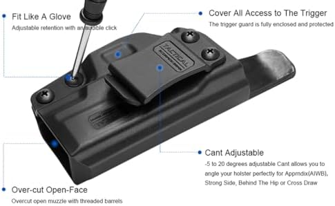 Tactical Scorpion Gear Polymer Concealed (IWB) | Adj. Cant & Retention | Inside Pants Holster: Fits Taurus Millennium G2 PT111 PT132 PT138 PT140