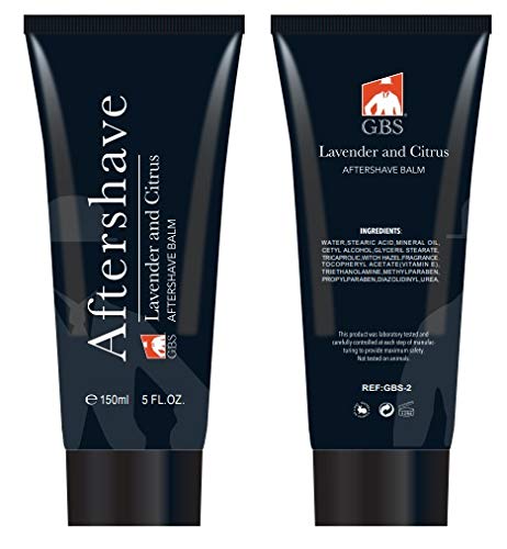 G.B.S Men’s Aftershave Balm - Premium Sandalwood Scent - Soothes Razor Burn & Moisturizes Sensitive Skin - Fast-Absorbing Formula - 5 Fl Oz