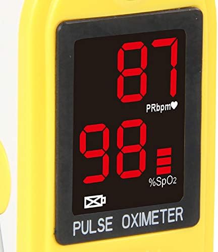 Concord Basics Fingertip Pulse Oximeter - Blood Oxygen Saturation Monitor with Carrying Case, Batteries, Silicone Cover & Lanyard - Easy to Use