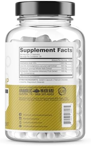 Anabolic Warfare Anabolic Pump – Arachidonic Acid Muscle Builder for Men – Stimulant-Free Pump & Muscle Growth Support Capsules with Uva Ursi