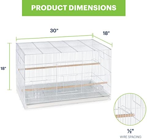 Prevue Pet Products Flight Cage Metal Steel Bird Crate, Multi-Bird Home Stackable Cage for Birds, Home Crate for Extra-Small Pet Parakeets, Finches