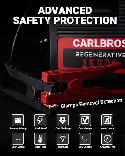 CB40 Heavy Duty Jump Starter, 40S Fast Recharge, 18000A 12/24 Volt Battery Jump Pack for Gas & Diesel Engines Up to 32L