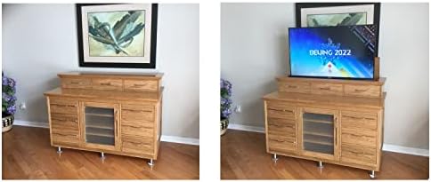 Whisper Ride 700 Motorized TV Lift for TVs up to 50”, 5-Year Warranty, Danish Engineered for a Thinner Profile, Increased Stability & Safety