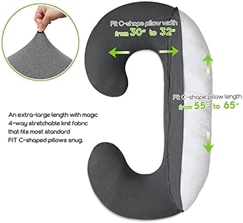 COSMOPLUS 𝐏𝐫𝐞𝐠𝐧𝐚𝐧𝐜𝐲 𝐏𝐢𝐥𝐥𝐨𝐰 𝐂𝐨𝐯𝐞𝐫 U Shaped Full Body Pillow Case 𝐂𝐨𝐯𝐞𝐫 for