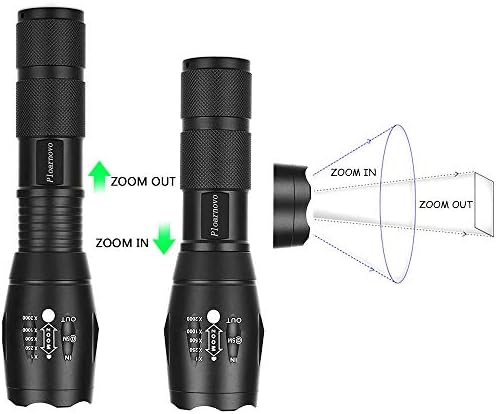 Hunting Flashlight - Green LED Handheld Light - Zoomable, Water & Shock Resistant Night Hunting Lights for Fishing, Hog, Pig, Coyote, Varmint