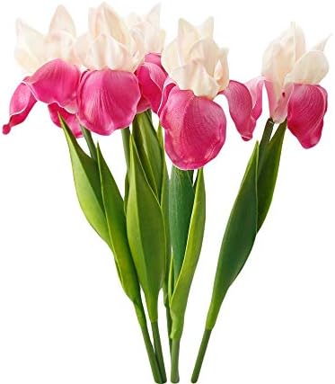 Angel Isabella Artificial Flowers - 16" Iris Artificial Flowers for Decoration in Wedding Flowers Bouquets, Flower Vases, Arrangements