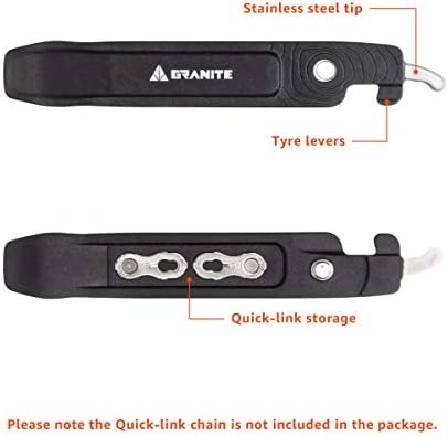 Granite Talon Bike Tire Levers with Chain Master Link Pliers (Black)