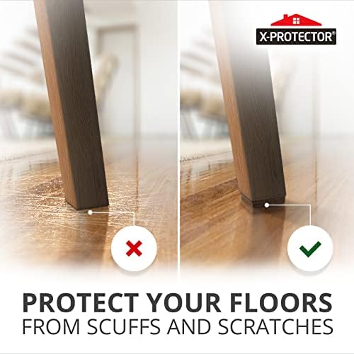 16 Heavy-Duty Felt Furniture Pads 2” 1/4” Thick X-Protector Round Felt Pads | for Furniture Feet - The Best Felt Floor Protectors for Furniture to Prevent Scratches. Protect Your Hard Floor! (Brown)