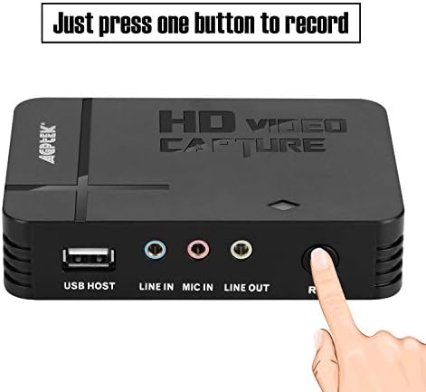 AGPTEK HD Game Capture Video Capture 1080P | HDMI/AV Recorder Xbox 360&One/ PS3 PS4,Support Mic in with Both HDMI and AV Input