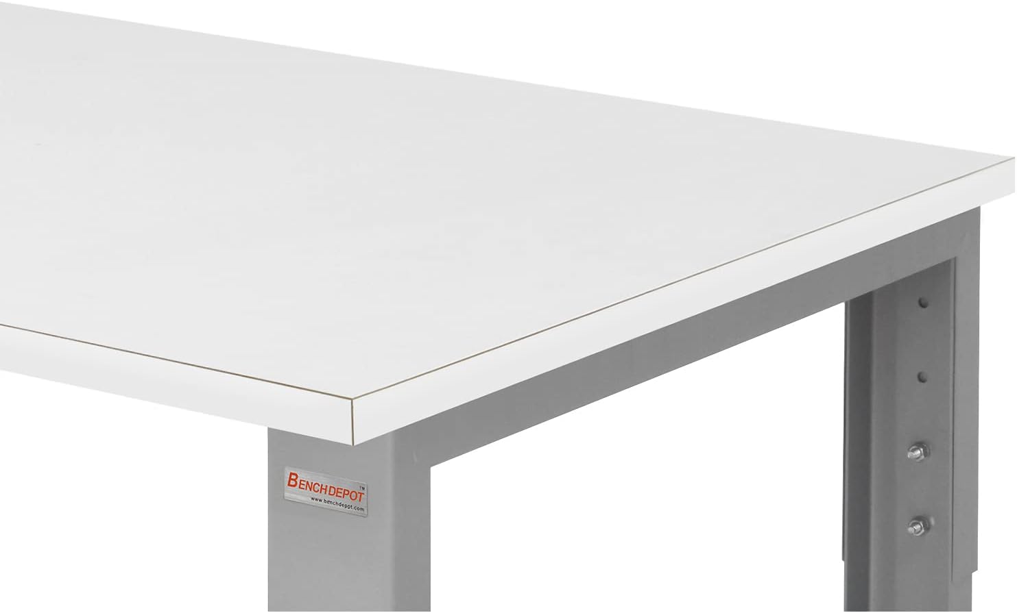 Table & Workbench: 1" Thick Solid Oiled Wood Butcher Block Top, Height Adjustable - 30" D x 48" L x 30" - 36" H - by BenchPro