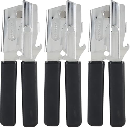GoodCook Everyday Classic Can Opener, High Carbon Stainless Steel Blade, Heavy Duty with Soft Grip Handles, Manual Kitchen Tool for All Can Sizes