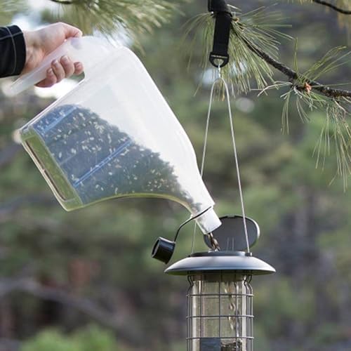 More Birds 3-in-1 Super Tote, 5 lb Capacity Container | Easy Grip Handle & Stackable Design, Portable Seed Holder & Dispenser for Backyard Birding and Wildlife, 100-SF-TOTE