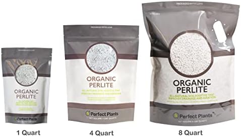 Perfect Plants Organic Perlite, 1 qt, Gardening Soil Drainage & Aeration | Lightweight horticultural mineral, prevents compacting