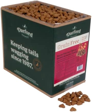 Grain Free Tasty Bacon Flavor Minis Heart Dog Treats, 15 lb