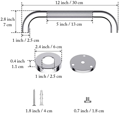12 Inch Shower Grab Bar
