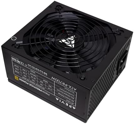 Apevia ATX-PR600W Prestige 600W 80+ Gold Certified, RoHS Compliance, Active PFC ATX Gaming Power Supply | 80+ Gold Efficiency, 135mm Auto Thermal Controlled Fan, Heavy Duty Protections, RoHS Compliance, DC to DC Converter Design