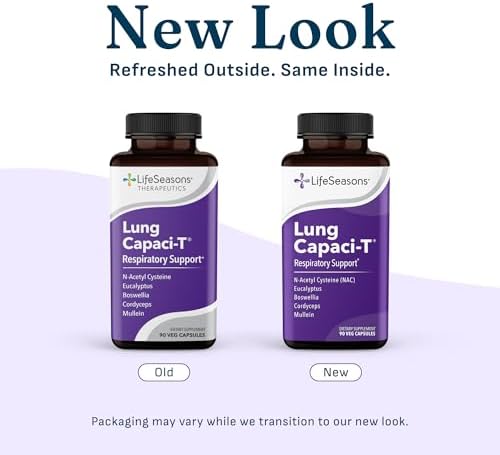 Lung Capaci-T - Respiratory Support Supplement - CoQ10, N-Acetyl Cysteine, Boswellia, Eucalyptus, Mullein, Green Tea
