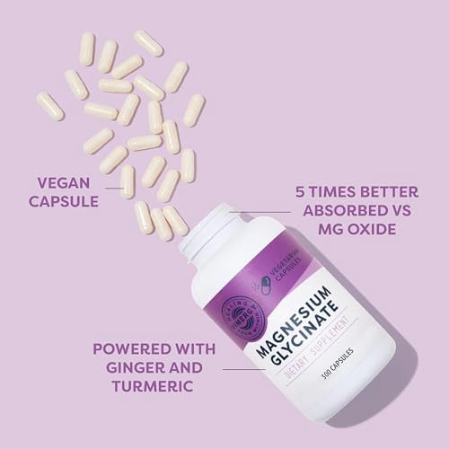 VIMERGY Magnesium Glycinate Supplement, Vegan, 180 Capsules, 90 Servings