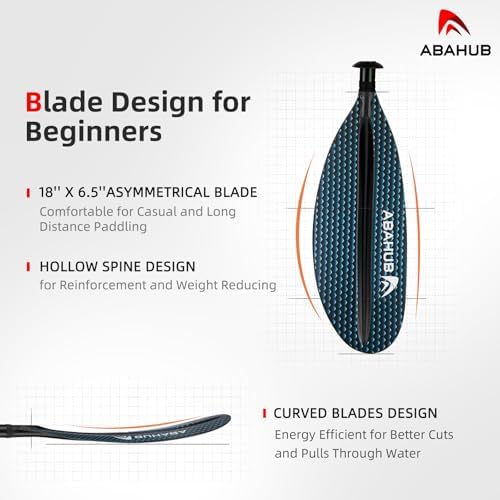 Abahub Kayak Paddle with Free Leash 220-240cm Kayaking Oars