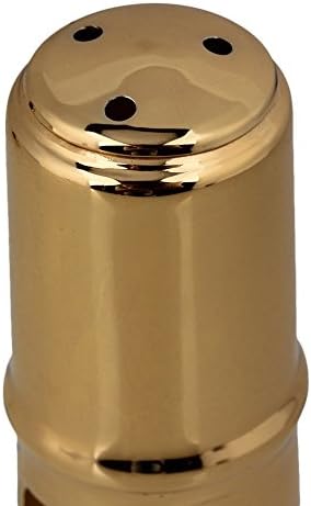 Yibuy #6 Golden Brass B-flat Soprano Saxophone Mouthpiece with Ligature Reed