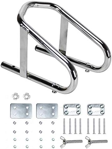 Extreme Max 5001.5763 Deluxe Chrome Motorcycle Wheel Chock - 5.5" Wide