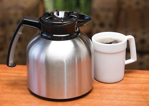 Service Ideas Brew N' Pour Carafe, Dial/Timer Lid, 64.2oz, Vacuum Insulated