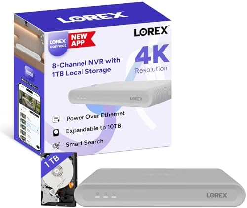Lorex Connect (New App) | V-Series | 4K 8-Channel 1TB Network Video Recorder