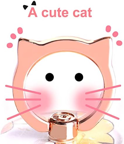 Cat Phone Ring Holder - EI Sonador Clear Cell Phone Ring Holder Transparent Stand Finger Grip (2 Black Cat)