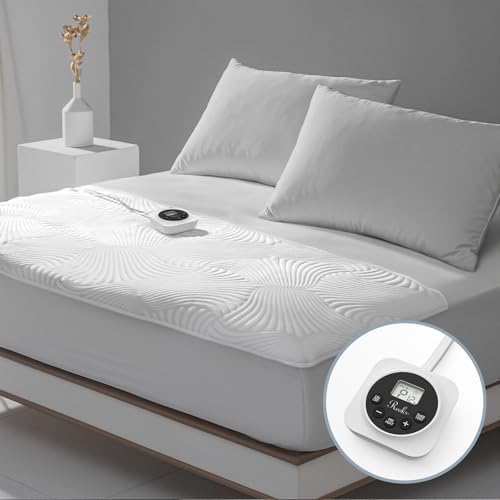 Heated Mattress Pad King, 3D Air Fabric, Preheat & Memory for Cold Winter