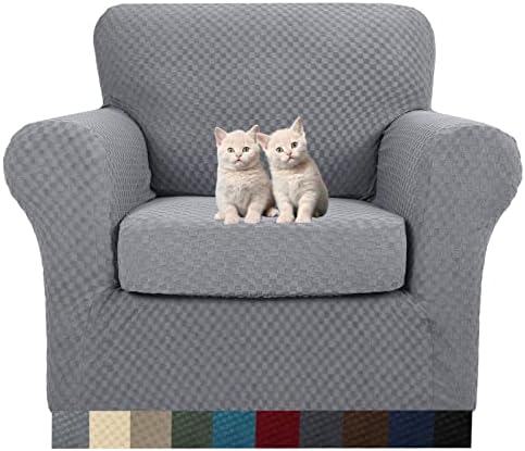 MAXIJIN Latest Recliner Slipcovers for Living Room 4 Pieces Stretch Jacquard Recliner Chair Cover Soft Fitted Recliner Protector with Elastic Bottom