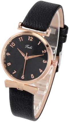 Top Plaza Ladies Classic Leather Analog Quartz Watch | Women Easy Read Arabic Numerals Watches Casual Dress Wrist Watch,Rose Gold Case
