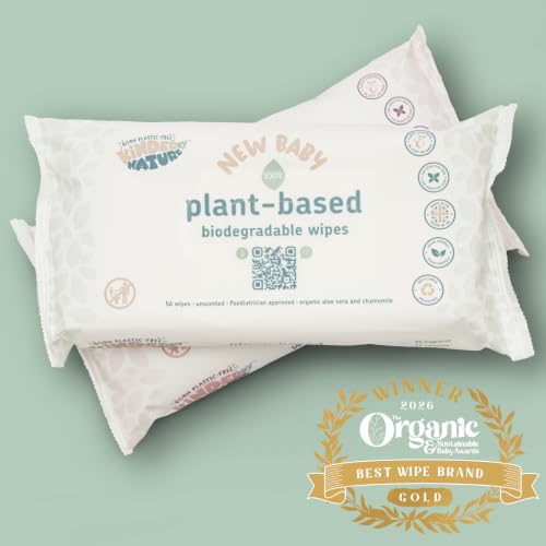 Kinder by Nature Plant Based Baby Wipes - 100% Biodegradable & Compostable, 672 Count (12 Packs of 56) - 99% Plant-Based Ingredients