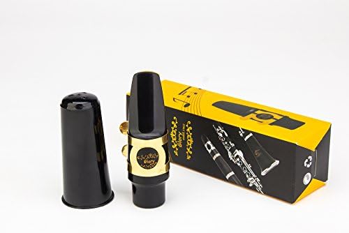 Glory Alto Saxophone Mouthpiece Kit with Ligature,one reed and Plastic Cap-Gold