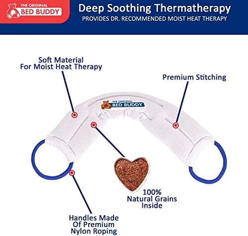 Carex Bed Buddy Heat Pad And Cooling Neck Wrap - Microwave Heating Pad For Sore Muscles - Cold Wrap Pack For Aches and Pain