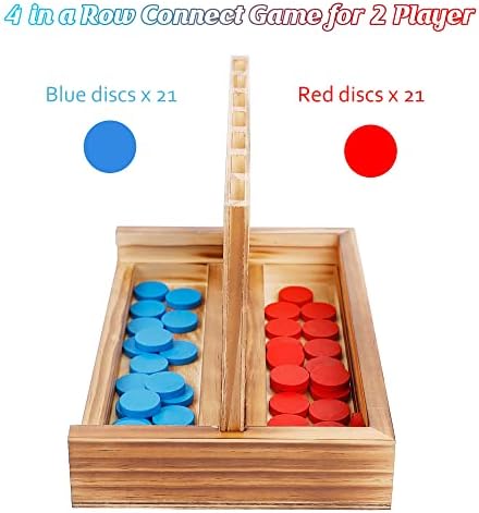 Glintoper Tic Tac Toe & 4 in a Row Tables Game Set