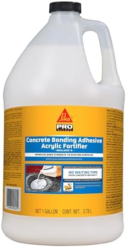 SIKA - SikaLatex R - Concrete Adhesive Glue, White - Admix for Portland-Cement Mortar/Concrete - Resistant to Freezing and thawing Damage - 1-Gallon (Pack of 1)