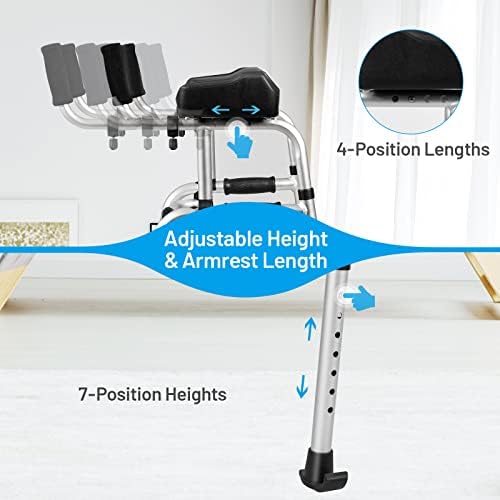 Goplus Walkers for Seniors, Foldable Standard Walker with 5’’ Wheels and Removable Padded Armrests 220lbs, Lightweight Walking Mobility Aid