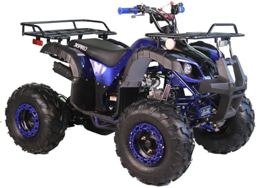 X-PRO 125cc ATV 4 Wheels Quad 125 ATV Quads with LED Lights, Big 19"/18" Tires!（Army Black）