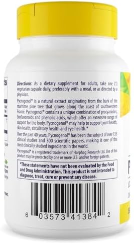 Healthy Origins Pycnogenol Pine Bark 150 mg, 60 Veggie Caps