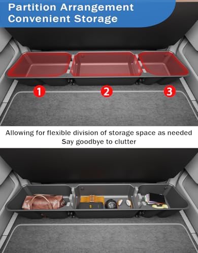 FengYu Under Seat Storage Box for 2015-2026 Ford F-150 F150 SuperCrew Cab | 2017-2026 F-250/F-350/F-450/F-550 Super Duty,F-150 Rear Underseat Storage Truck Organizer Tool Box